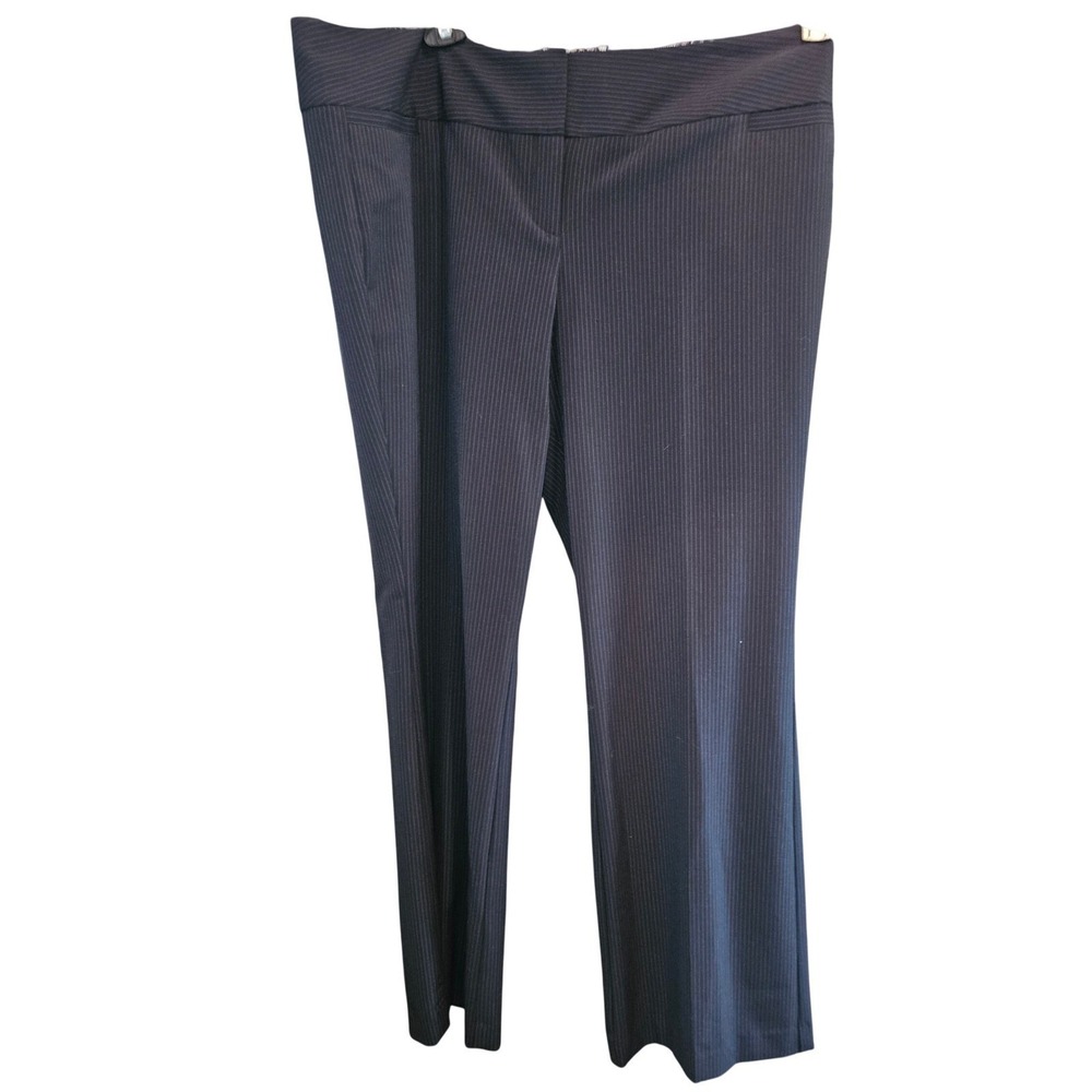 NEW Metaphor Modern Fit Bootcut Pinstripe Dress Pants Black Stripe Low Rise 20